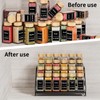 MAYZOLOP 4 Tier Spice Rack, Kitchen Cupboard Organiser, Black Detachable