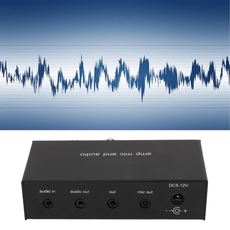 Stereo Audio HiFi Phonograph Preamp, MIC Condenser Interface Microphone Headphone