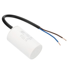 YOKIVE 10uF CBB60 Running Capacitor, Run Capacitor with 2 Wires, AC 450V Start Up Motors, Great for Air Compressors, Pumps (White, 64x35mm)