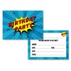 12 x Comic Superhero Style Birthday Party Invitations (Invitations Only)