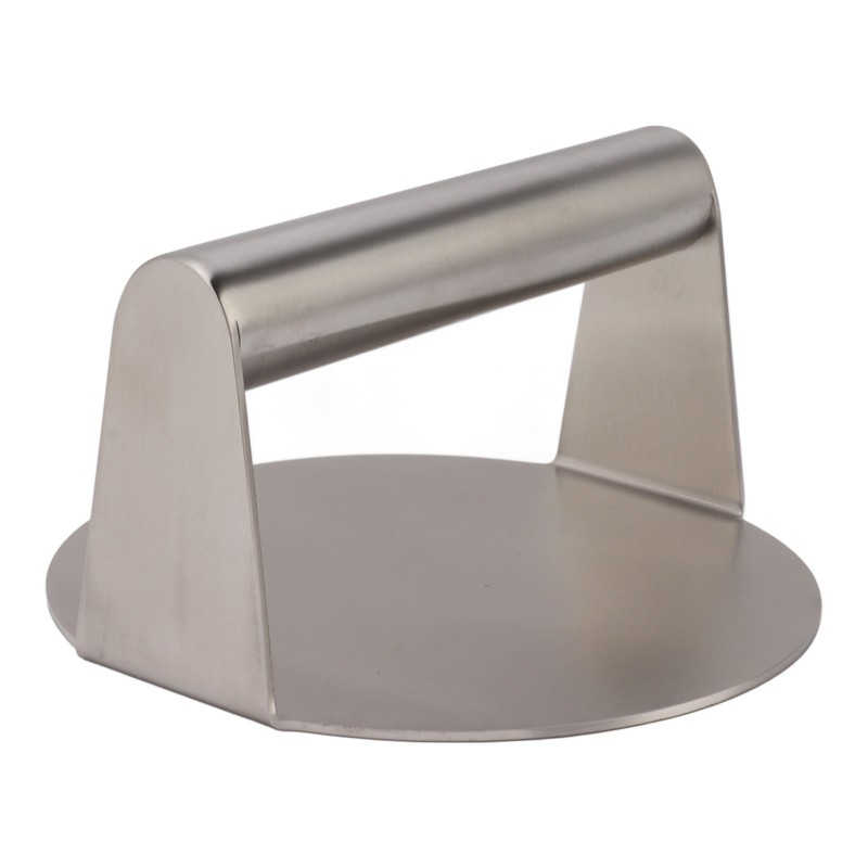 Stainless Steel Burger Press Professional Manual Adjustable Prevents Stick Grill