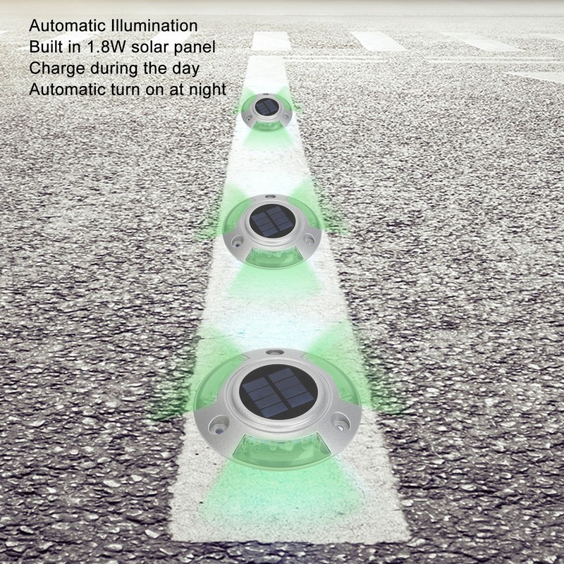 Solar Road Stud Light IP68 Waterproof Aluminum Alloy Automatic Lighting