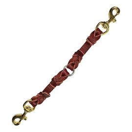 J&J Dog Supplies Leather 2 Dog Coupler (Burgundy, 1/2" x 14.5")