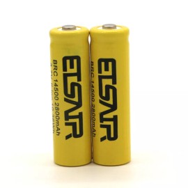 Battery 14500 Battery 2800mAh Li-ion 3.7V Rechargeable Batteries Cell For Flashlight USA - 2* 14500 Battery(Without Charger)