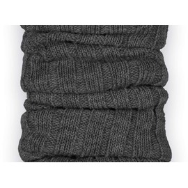 Ateena Ladies Girls Long Wool Knit Leg Warmers Ankle Warmer Leg Warmer Acrylic with Wool Maximum Calf Circumference - 40cm or 48cm Length - 60cm, darkgray