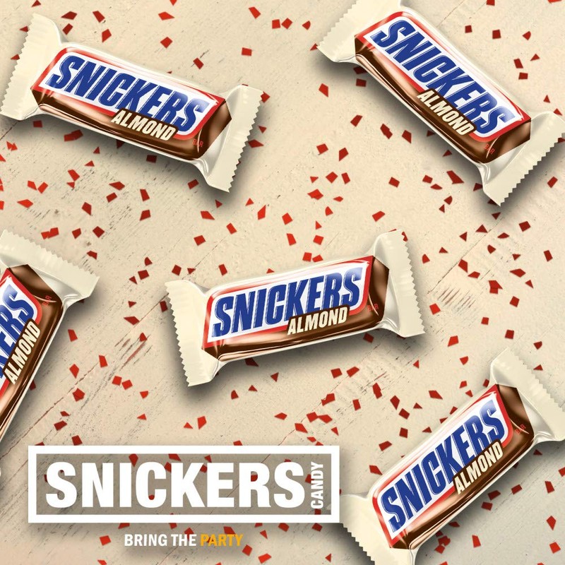 SNICKERS Fun Size Almond Milk Chocolate Candy Bars Bulk Pack,