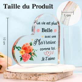 Regalo madrina,Regalo madrina Batteme,Regalo madrina di Natale, regali di madrina,Regalo per madrina,Regalo madrina richiesta,Regalo originale madrina regalo,Acrilico,Regalo originale meno di 10 Euro