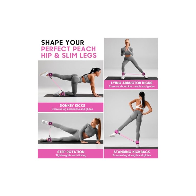 Kit de Barra de Pilates de Resistencia, Juego de Bandas