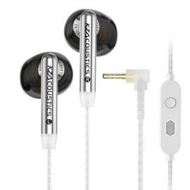 KZA COUSTICS KZ Duet In-Ear Gaming Earbuds, Dual Dynamic Driver Hi-Fi Sound, HD Dual Mic 3.5mm/Type-C Earphones (3.5mm with Microphone, Black)