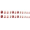 Wedity 24 Pcs Christmas False Nails Cute Santa Claus Snowflake