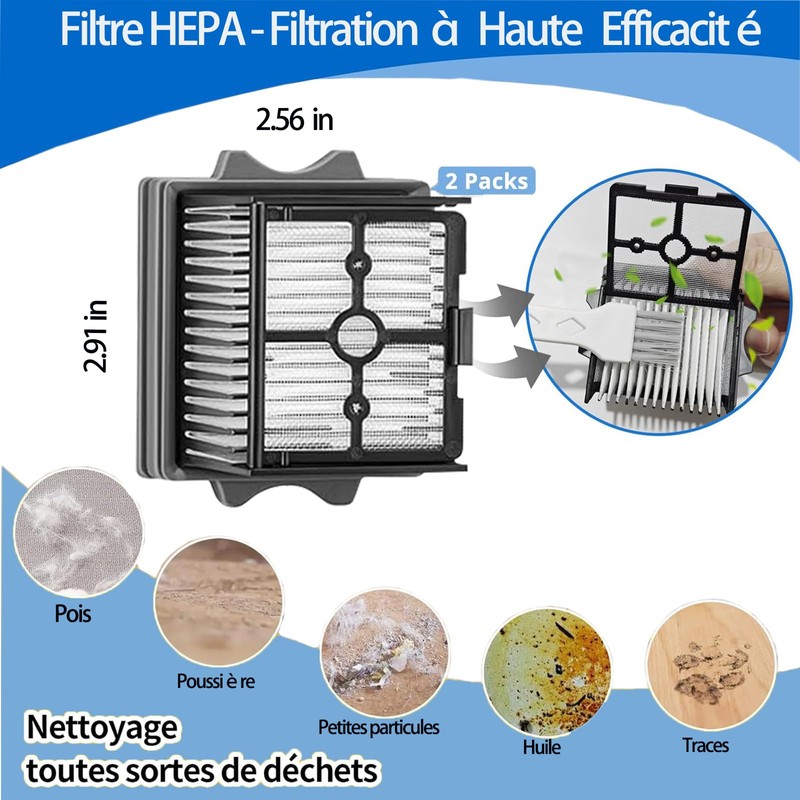 Replacement Brush Roll and HEPA Filter for Tineco Floor One