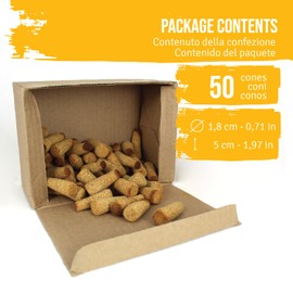 Incense Cones Palo Santo Amarillo - 100% Natural Incense for Yoga, Meditation, Rituals and Protection - 50 pcs