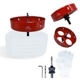 6.25 Hole Saw for Recessed Lights, 6-1/4Inch Hole Cutter with Dust Bowl Catcher for Led Recessed Lighting 6-1/4" Inch and Wood Metal Drywall, Bi-Metal Construction