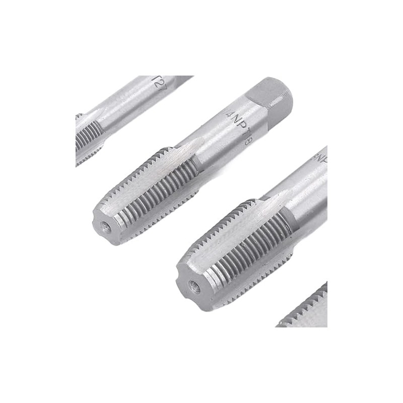 5 Piece NPT Pipe Tap Set, Carbon Steel Threading Plumbing