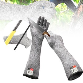 ELUBLU Cut Resistant Gloves,Level 5 Protection,Upgraded Long Gardening Gloves,Butcher Cut Proof Gloves,For Meat Cutting,Wood Carving,Mandolin Slicing And Other Uses,Outdoor Work Protection Hand Type