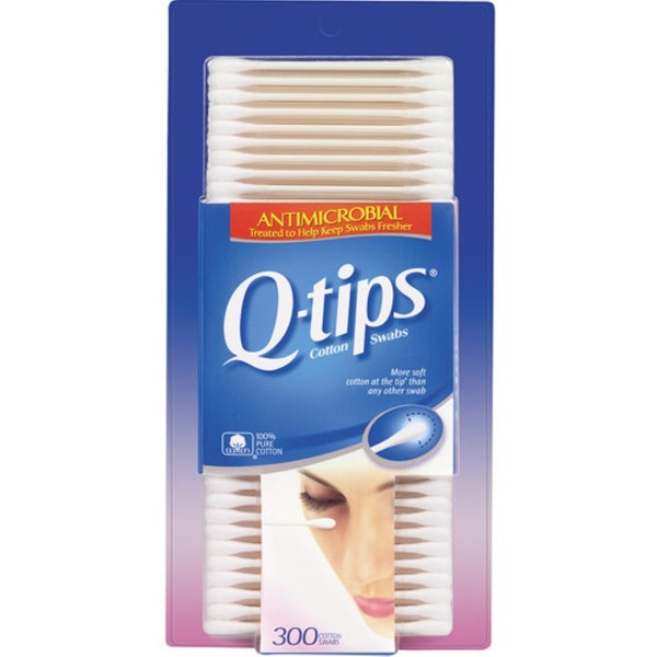 Q Tips Swabs Antibact Size 300s Q-Tips Antibacterial Swabs (pack