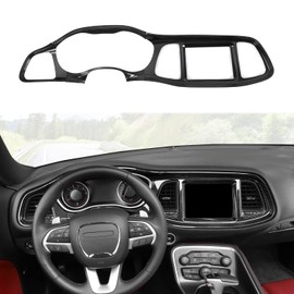 Linskip Dash Board Cover Trim Compatible with Dodge Challenger 2015-2023, Dashboard Instrument Screen & Air Vent Covers for Challenger Interior Accessories(Carbon Fiber)