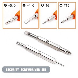 ZKSXOA Doorbell Screwdriver Replacement,Double-Ended Screwdriver T6 T15 for Doorbell Replacement Bit Fit for All Doorbells Include Video Doorbell