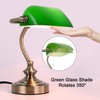 Mini Glass Bankers Lamp, Desk Lamp, Classic Retro Bronze Finish