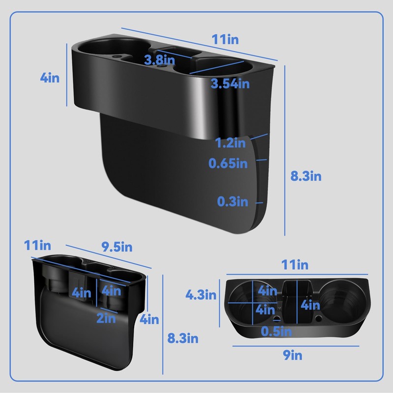 AULESSE 2PCS Seat Wedge Cup Holder for Car, Seat Gap