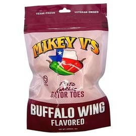 Mikey V's Buffalo Wings "Gator Toes" – Crunchy Deep-Fried Garlic Snacks with Bold Buffalo Wing Seasoning, Spicy Gourmet Snack, 3.9oz Bag for Flavor Fans