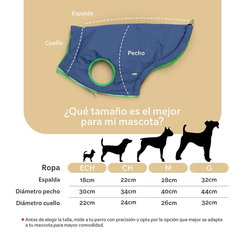 ESQUIMAL Chaleco Reversible para Perro Chaqueta Dos Vistas Ropa de