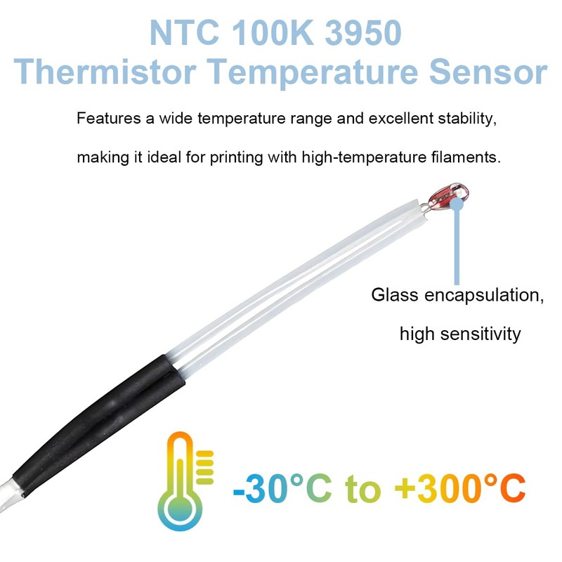 HAAMNING7 5pcs for Ender 3 Thermistor NTC 100KΩ 3950 Thermistor
