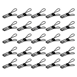Zoohot Pack of 25 Small Gold Clips Multi-Purpose Clothesline Utility Clips, Black