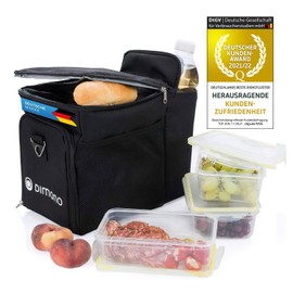 Dimono® Cool Bag Picnic Bag 15 Litres with 3 Lunch Boxes – Lunch Bag Insulated Bag for Lunch Including 3 Boxes, Ice Pack