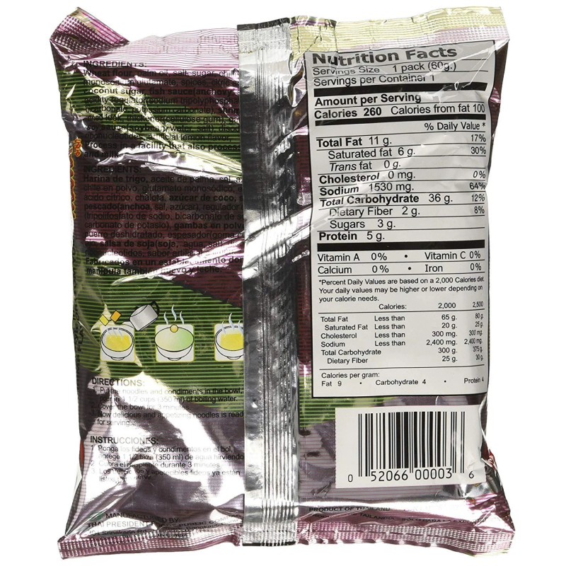 Mama Instant Ramen Noodle, Tom Yum Shrimp Flavor Pack Of