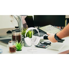 wigmoa ME-2 Headphone Stand & Holder, Lightweight, Easy Assembly, Compatible with AirPods Max, AirPods, AirPods Pro, Beats, Bose, Gaming Headphones, Tabletop Anti-Slip, High Stability, No Tools