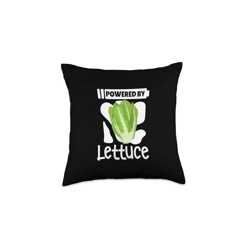 Powered by Lettuce Throw Pillow