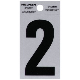Hillman 839382 2" Black and Silver Reflective Poly-Film Adhesive Number 2