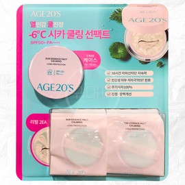 AGE2WENNESS AgeTuwenis Sun Essence Pact Case + Refill 2 / AGE20'S Sun Pact / 에이지튀웨니스 선 에센스 팩트 케이스 +리필2 / AGE20'S 선팩트