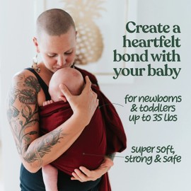 Nalakai Luxury Ring Sling Baby Carrier, Soft Linen Blend Baby Sling, Baby Wrap, Wear Your Little One Close to Your Heart, Comfort, Style