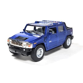 Scale Model Vehicle, Hummer H2 SUT, 1:40 Scale, Opening Doors, Pull-Back Function, Blue
