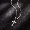 Kakonia 925 Sterling Silver Cross Necklace for Men Women with