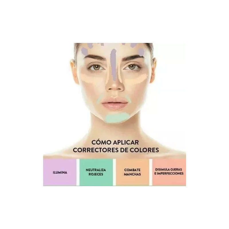 Makeup Revolution Paleta 15 Correctores Maquillaje Alta Cobertura + Brocha