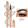 LINXINS Eyebrow Pencil, 3D Waterproof Microblading Eyebrow Pen 4 Fork