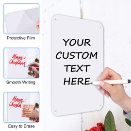 2 Pack White Blank Metal Sign for Outdoor,Rust-Free/Fade Resistance Aluminum, Easy Mounting, Indoor/Outdoor Use 10x7 inche