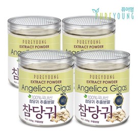Pure Young 참당귀 추출분말 220g4통 당귀분말 데커신 Angelica Gigantis Extract Powder 220g - 4 Packs of Dongquibun Powder Decershin