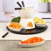 Fondue Set 11 Pieces with Pot Warmer and Forks Haushalt