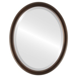 OVALCREST Oval Beveled Wall Mirror for Home Decor - Toronto Style - Rubbed Bronze - 18" x 14"