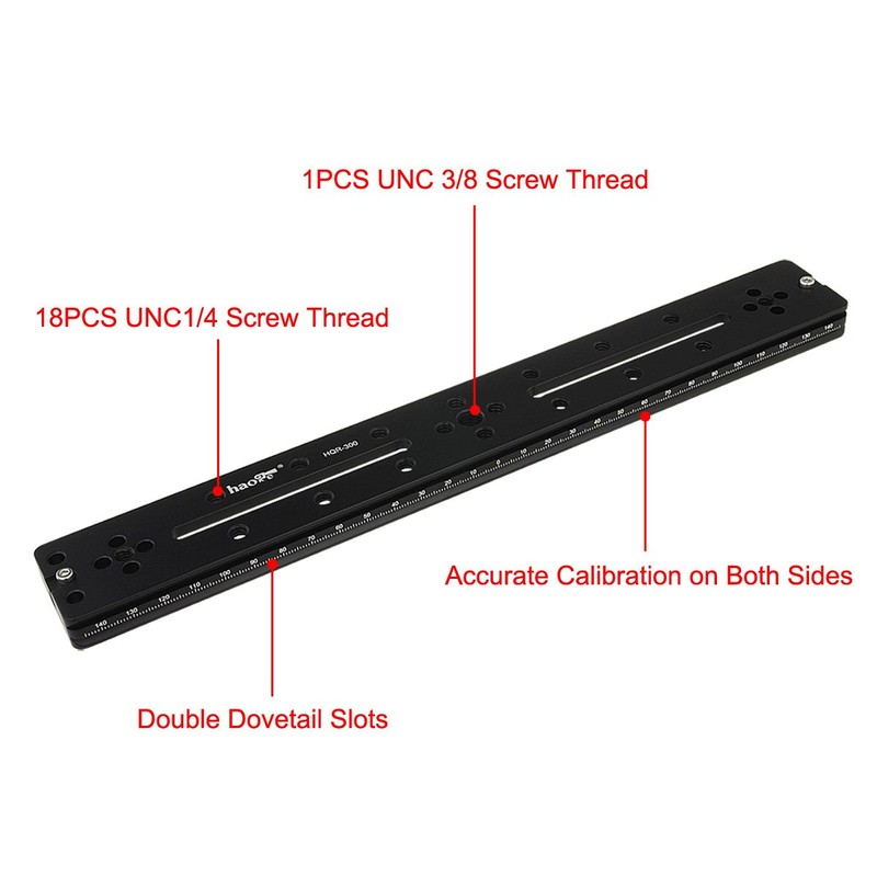 Haoge HQR-300 300mm Multipurpose Quick Release Plate Extension Slide Rail