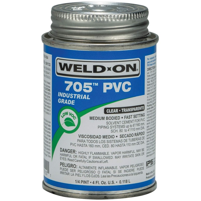 Weld-On 10100 705 Industrial Grade PVC Medium-Bodied High Strength Solvent