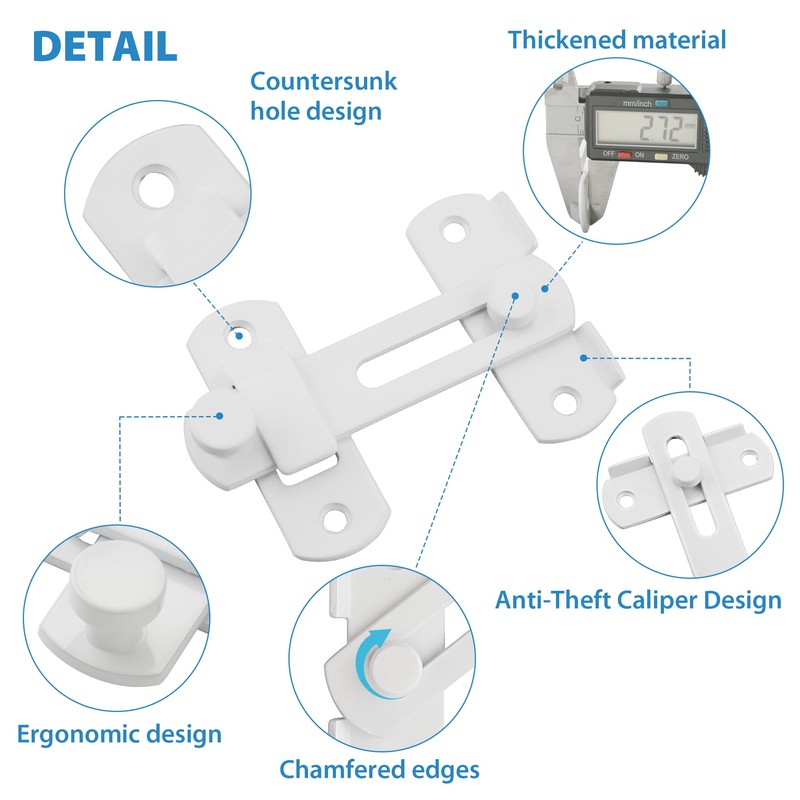 Alise 4 inch Heavy Duty Flip Latch Gate Latches, Safety