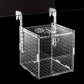 Breeding Isolation Box Isolation Box for Aquarium Incubation Egg Laying Fish Isolation Breeding Protection Aquarium Accessory Transparent Acrylic Suction Cup Space-saving Easy to Install Protection