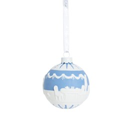 Wedgwood Christmas Dressing The Tree Bauble Ornament, 3.2"