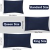 4 Pack Soft Microfiber Pillowcases with Embroidery - Envelope Closure,