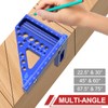 Metric 3D Multi-Angle Measuring Ruler, 22.5°-90° Degree Aluminum Alloy Woodworking